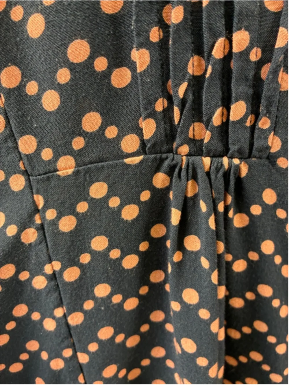 Maeve Anthropologie Polka Dot Blouse in Navy and Mauve Size S